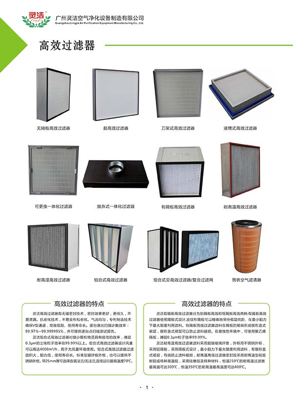 空調過濾器型號規（guī）格尺寸