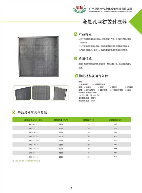 鋁網初效過濾器及金屬網（wǎng）過濾器介紹